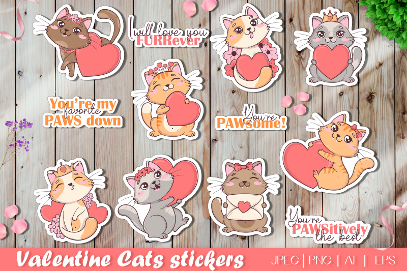 cute-kawaii-cats-in-love-with-hearts-valentine-stickers