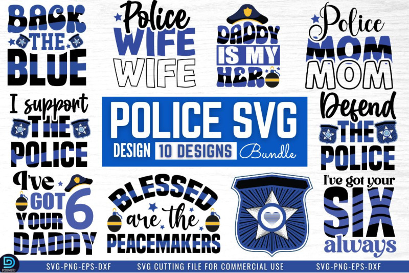 police-thin-blue-line-svg-bundle