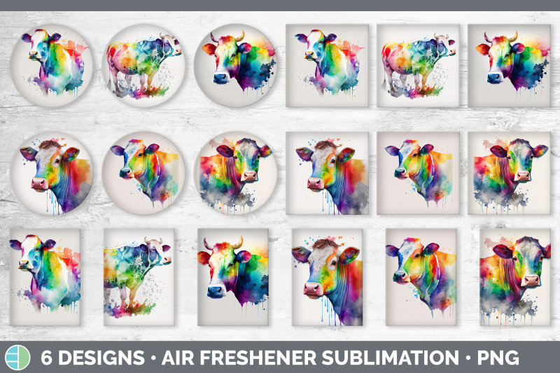 rainbow-cow-air-freshener-sublimation-designs-bundle