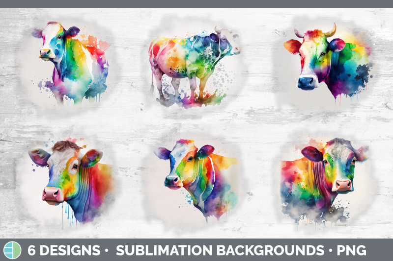 rainbow-cow-background-grunge-sublimation-backgrounds