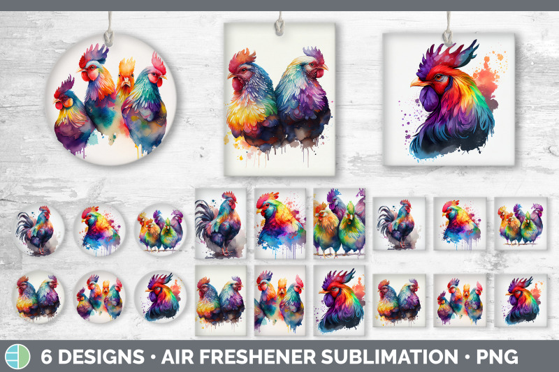 rainbow-chicken-air-freshener-sublimation-designs-bundle