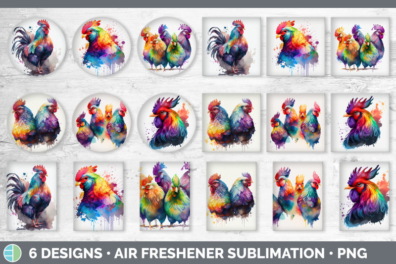 rainbow-chicken-air-freshener-sublimation-designs-bundle