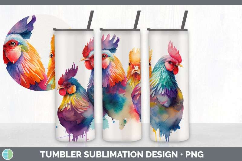 rainbow-chicken-tumbler-sublimation-bundle