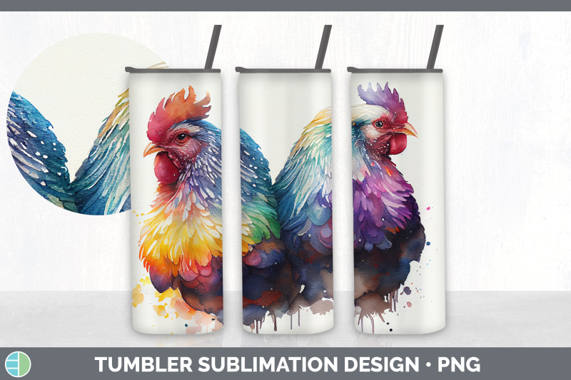 rainbow-chicken-tumbler-sublimation-bundle