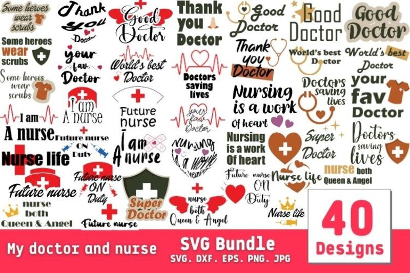 my-doctor-and-nurse-svg-bundle