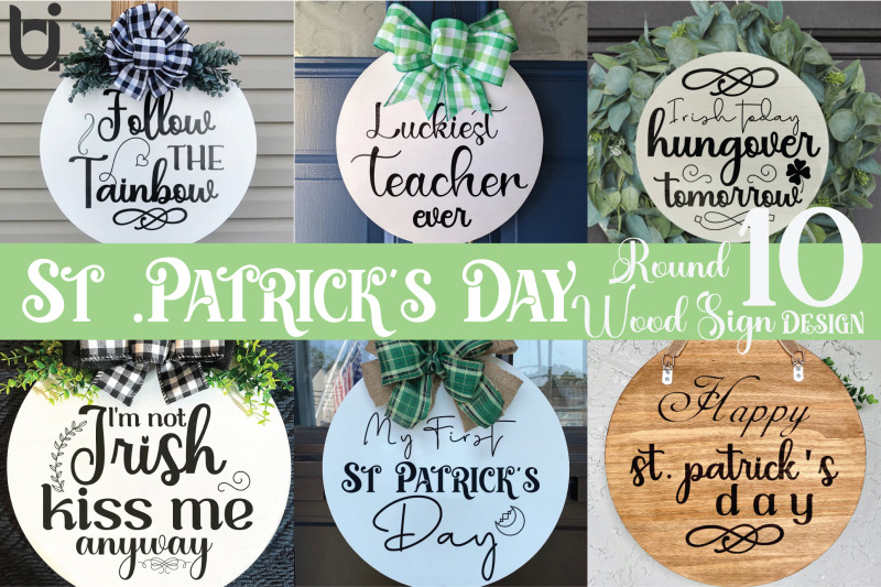 st-patrick-039-s-day-round-sign-svg-bundle