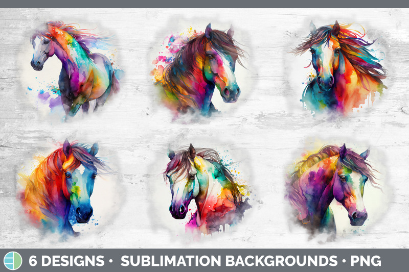 rainbow-horse-background-grunge-sublimation-backgrounds