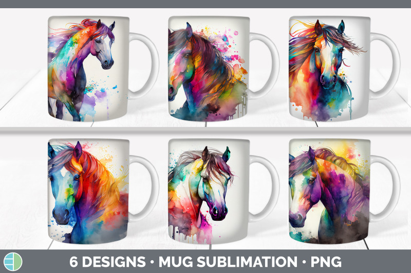 rainbow-horse-mug-sublimation-bundle