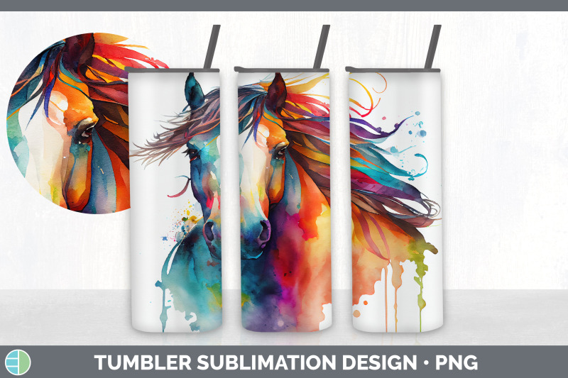 rainbow-horse-tumbler-sublimation-bundle