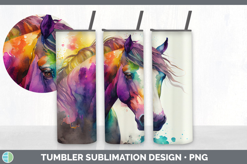 rainbow-horse-tumbler-sublimation-bundle