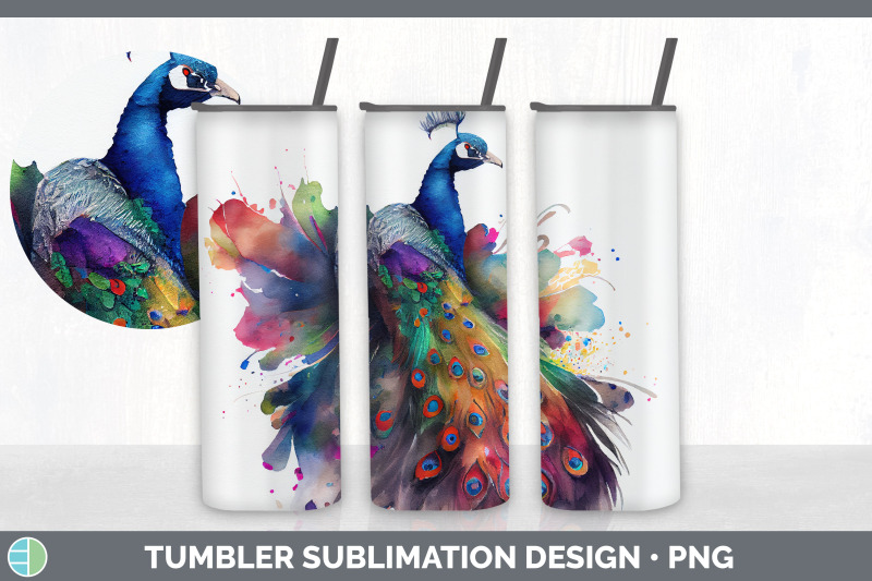 rainbow-peacocks-tumbler-sublimation-bundle