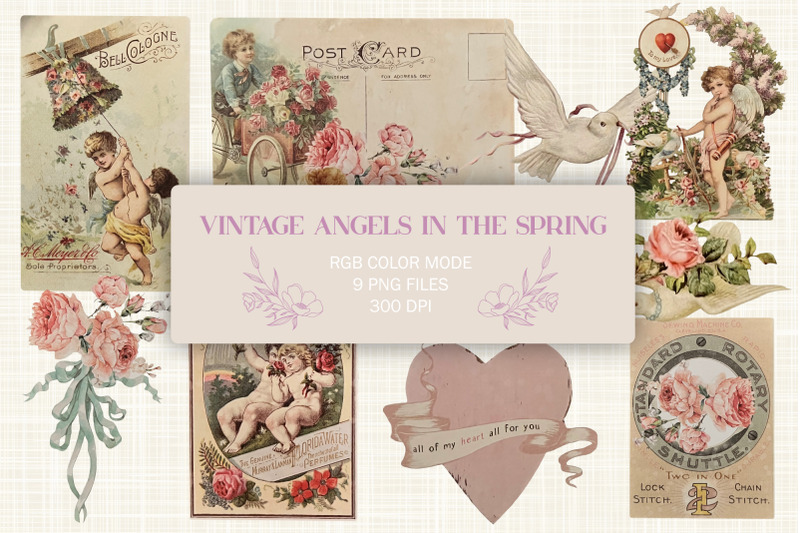 vintage-angels-in-the-spring-clip-art