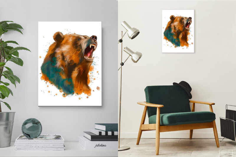 rainbow-bear-sublimation-grizly-bear-png-design