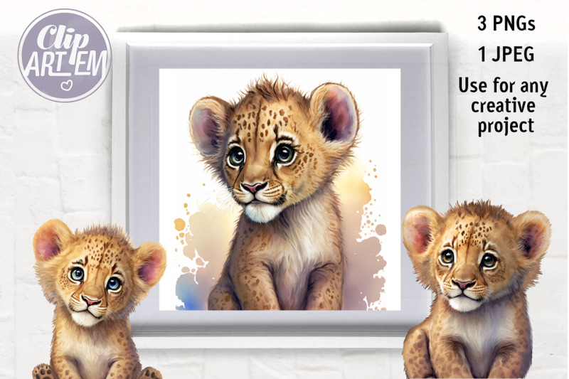 baby-lion-clip-art-wall-art-4-watercolor-images-bundle-3-png-1-jpeg