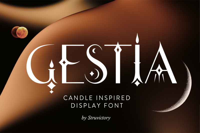 gestia-candle-aesthetic-display-font