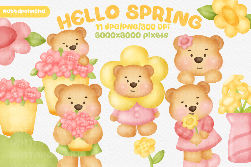 bear-with-flower-in-the-spring
