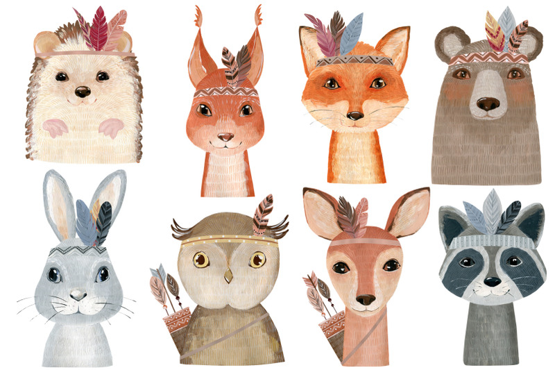 boho-animals-clipart