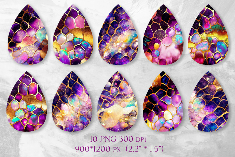 dragon-skin-earring-sublimation-bundle-texture-earrings-png