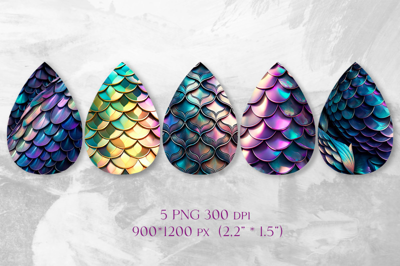 dragon-skin-earring-sublimation-bundle-texture-earrings-png