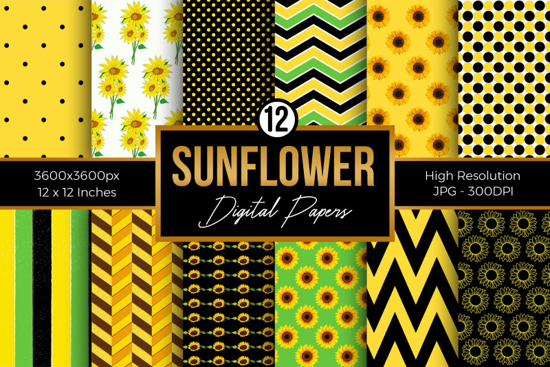 sunflower-digital-papers