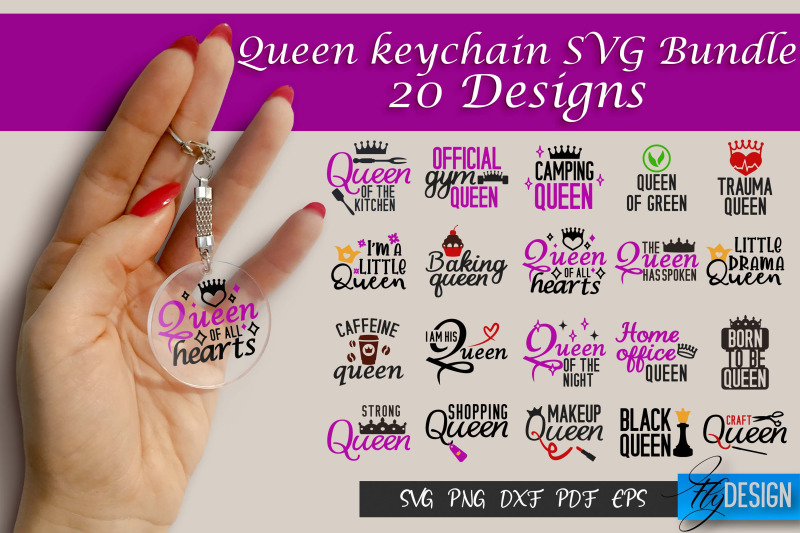 queen-svg-keychain-bundle-queen-quotes-svg-design-nbsp