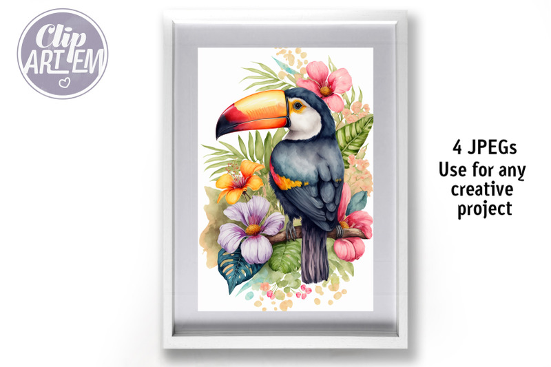 toucans-watercolor-wall-art-tropical-flowers-images-4-jpeg