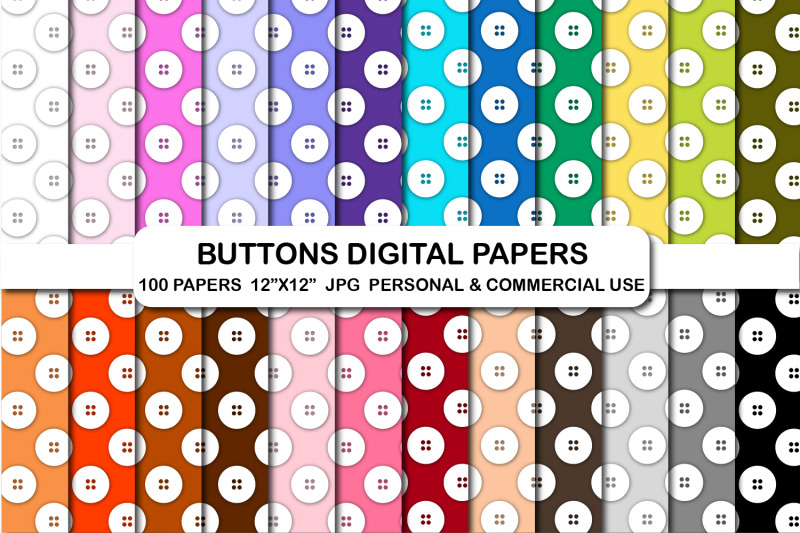 buttons-digital-papers-button-pattern-planner-papers-clipart