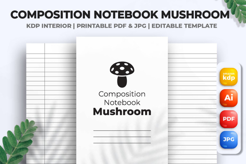 composition-notebook-mushroom-kdp-interior