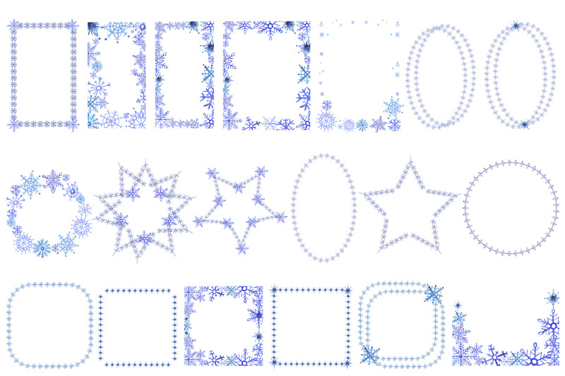 watercolor-snowflakes-frames