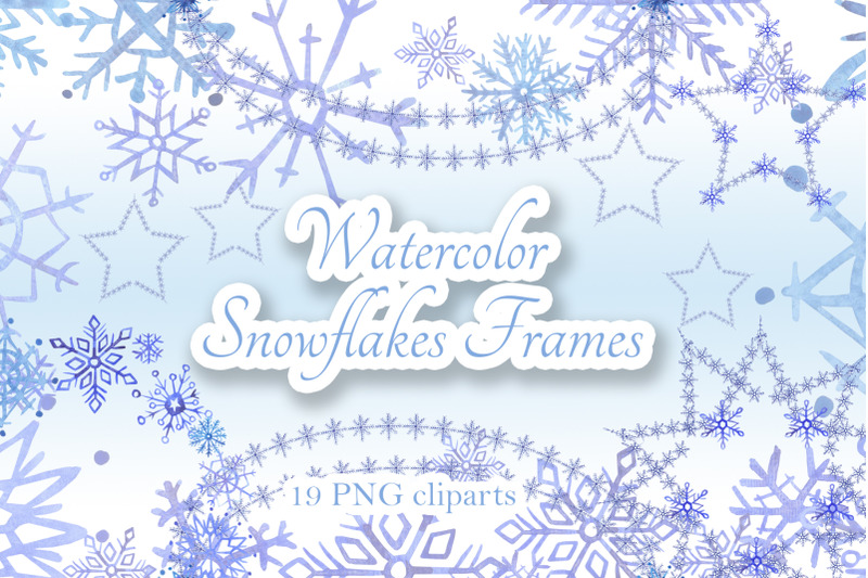 watercolor-snowflakes-frames