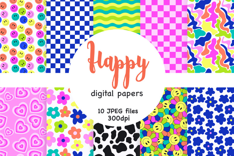 hippie-digital-paper-groovy-pattern