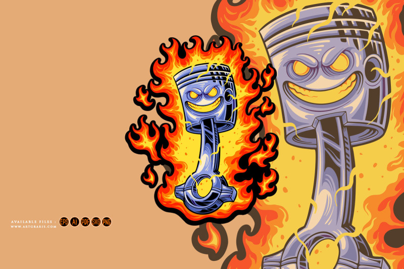 scary-flaming-racing-piston-illustrations