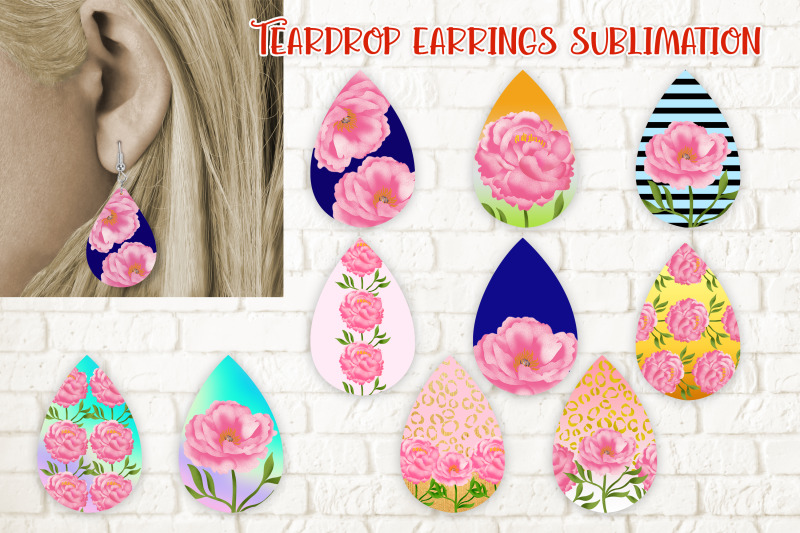 teardrop-earring-sublimation-flower-earring-sublimation