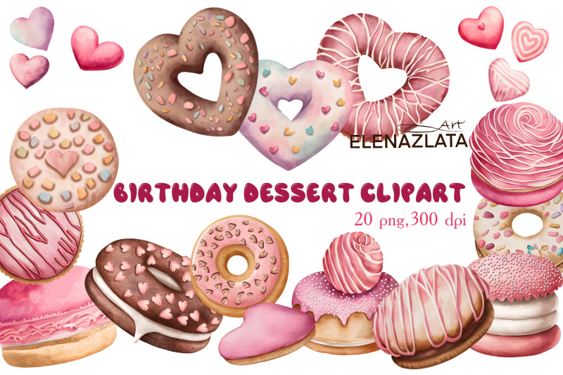 birthday-dessert-clipart-cupcakes-and-donuts-png