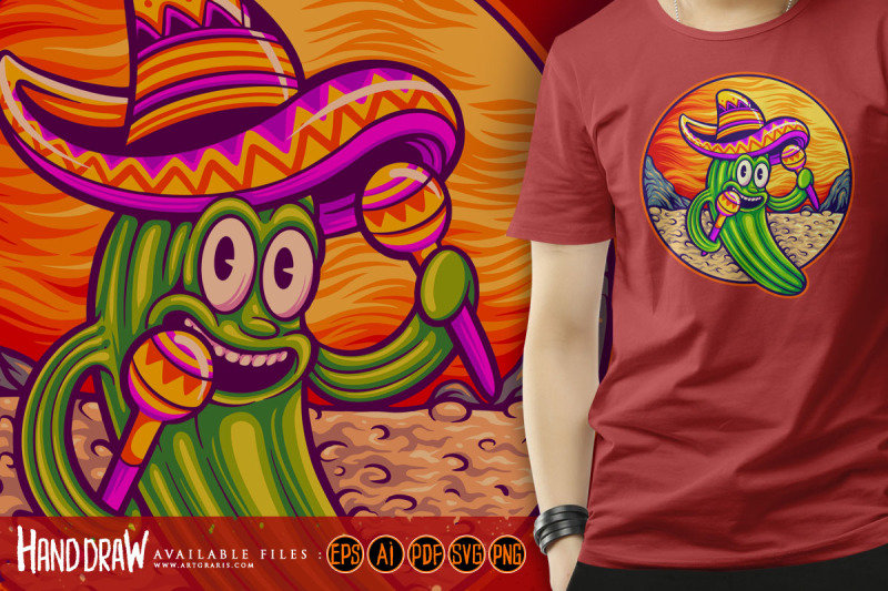 cactus-cinco-de-mayo-mexican-cartoon-illustrations