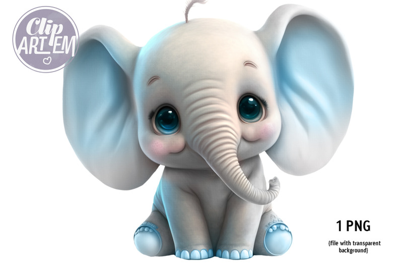 very-sweet-blush-blue-baby-boy-elephant-png-clip-art-sublimation