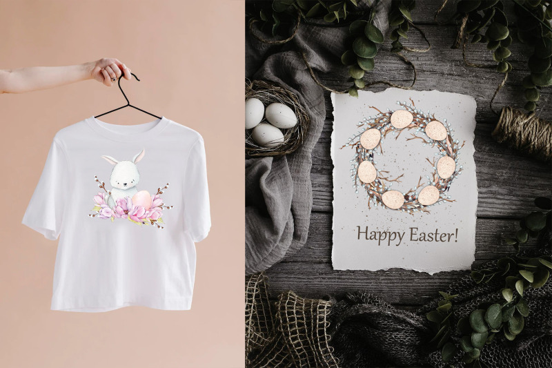 watercolor-happy-easter-bunnies-collection