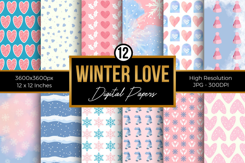 winter-love-digital-papers
