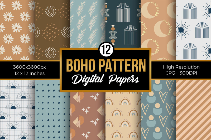 boho-pattern-digital-papers