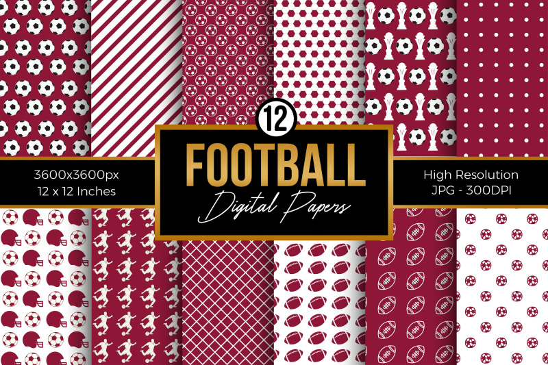 football-pattern-digital-papers