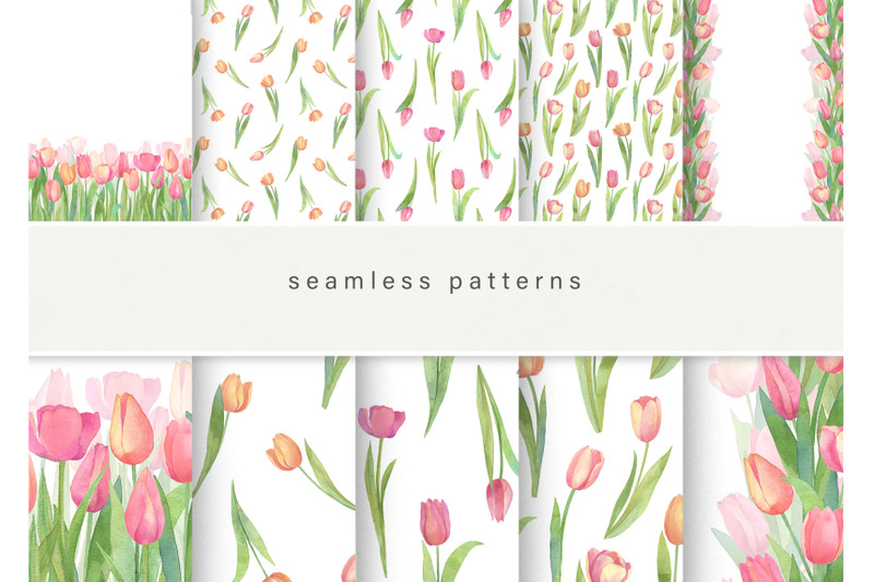 watercolor-tulips-set