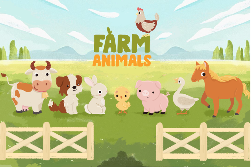 farm-animals-set