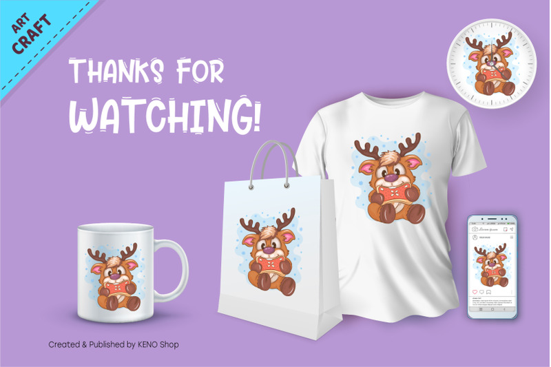 cartoon-deer-with-cookies-clipart