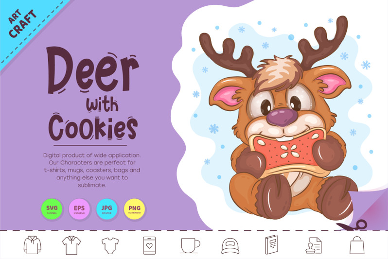 cartoon-deer-with-cookies-clipart