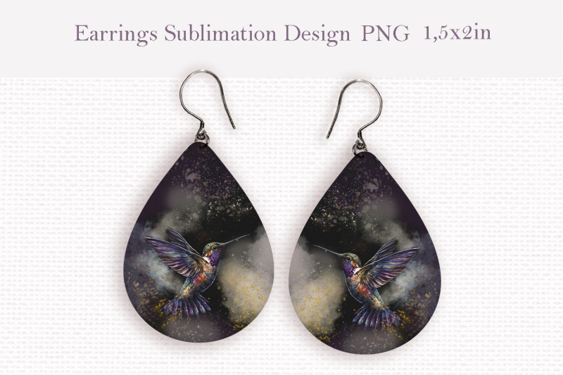 flying-hummingbird-teardrop-sublimation-earrings-design