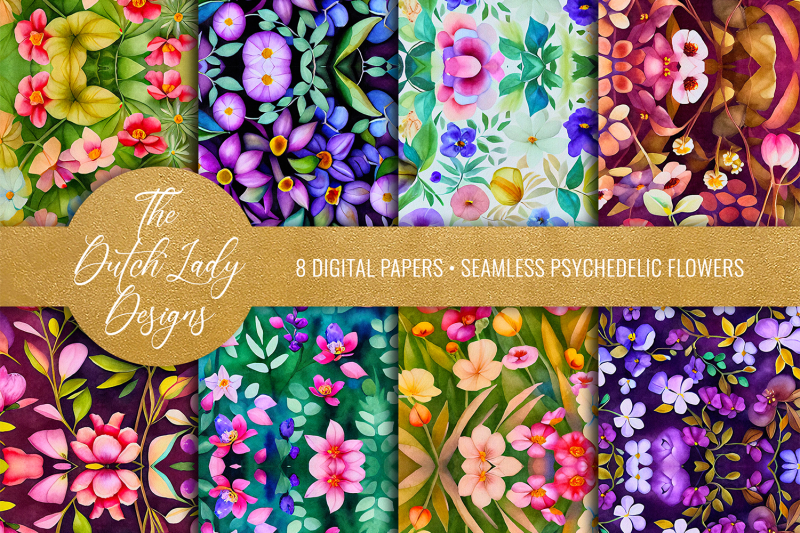 seamless-psychedelic-flower-patterns