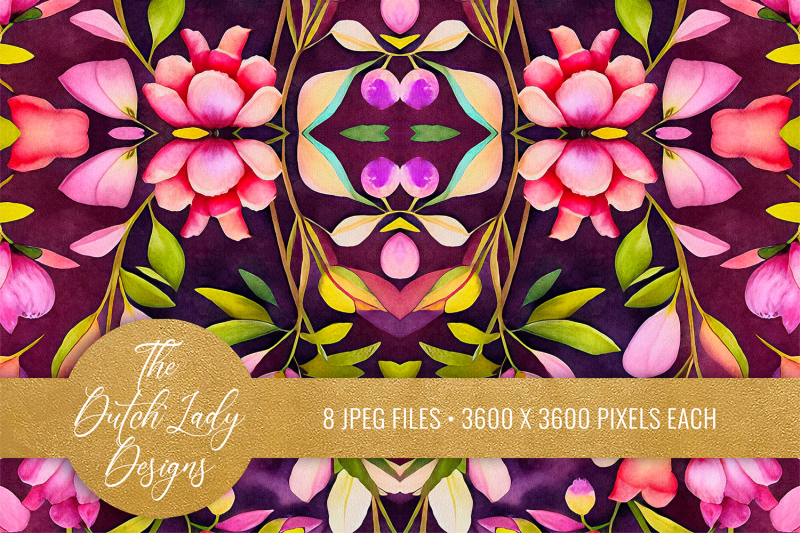 seamless-psychedelic-flower-patterns