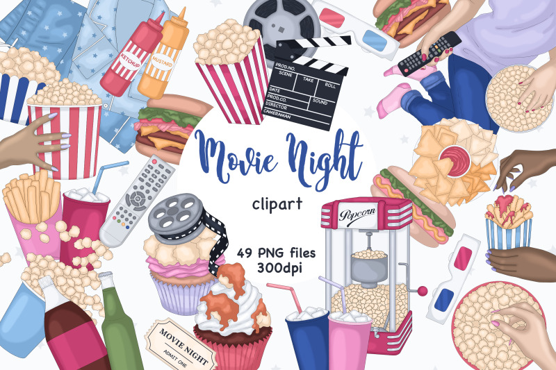movie-night-clipart-weekend-illustration