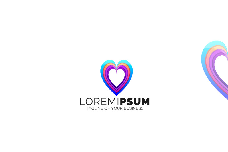 love-abstract-colorful-logo-template-design