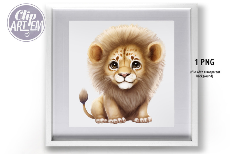 cute-baby-lion-watercolor-png-clip-art-king-jungle-image-sublimation